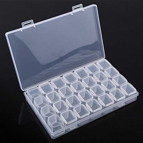 Preeyawadee чиста пластика 28 слотови прилагодлива таблета лек пилула накит ѓердан прстен нараквици за складирање кутија сад
