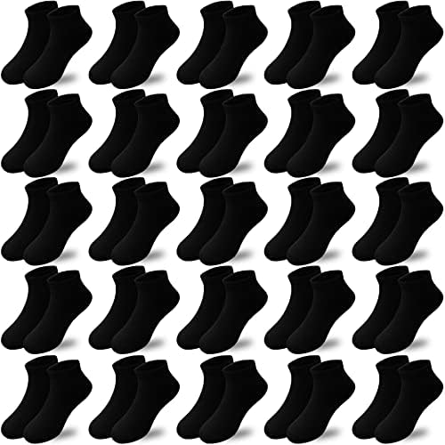 Момци на Tsmollyu чорапи 25 пара детски спортски глужд атлетски чорапи Полови перници со ниско сечење чорапи