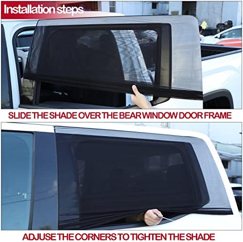 LLKUANG Заштита од грешки за Toyota Tundra 2007-2023 Shade Dishable Mesh Car Завеси врата/прозорец нето-екрани за прозорец за автомобили