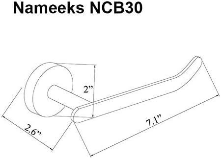 Nmeeks NCB30 NCB Држач За Тоалетна Хартија, Една Големина, Хром