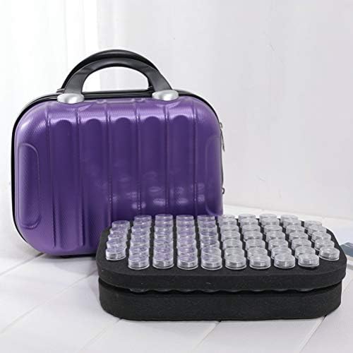 DOITOOL 132 Мрежи Шише За Складирање Дијаманти Рачна Торба За Складирање Кутија За Нокти Кутија За Прикажување Виолетова Домашна