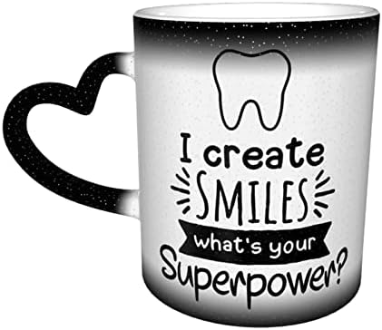 Јас создавам насмевки, која е вашата суперсила, нов асистент за стоматолог за Денот на мајката на Валентин за жени, смешна кафе кригла