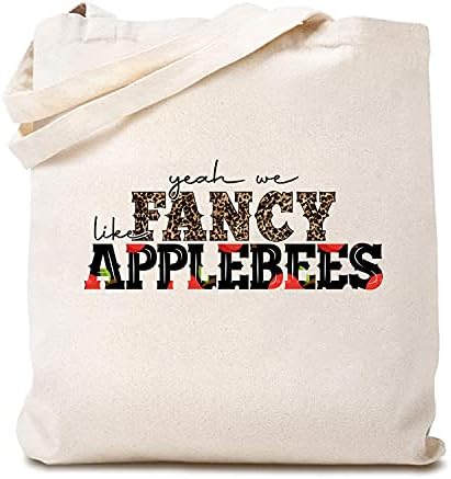 Фенси како Applebees на датум ноќна платно торба смешна еднократна торба за купување подарок за пријатели
