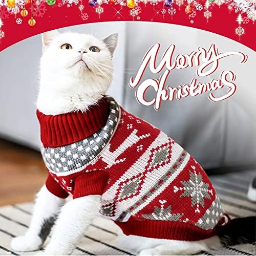 Зимска цртана облека кучиња облека џемпер топло Божиќно миленичиња џемпери за мали кучиња миленичиња облека миленичиња црвено
