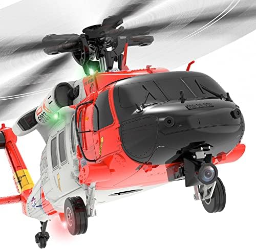 QIYHBVR RC Хеликоптер за возрасни Двојни мотори без четки со директен погон RC Helicopters Outdoor, 3D далечински управувачки авион,