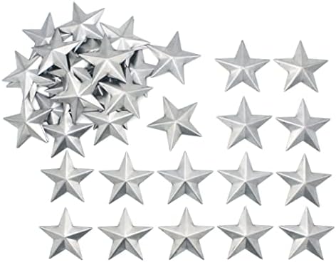 ЗНЧО 55 ПАРЧИЊА Во Најголемиот Дел Недовршени Метални Штала Ѕвезди За Занаети, Галванизирани Сребрени Метални Ѕвезди без Дупка за