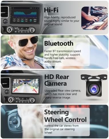 Автомобил Радио Стерео За Хонда Цивик 2013 2014 2015 2017 Андроид 11 Екран На Допир Мултимедијално Радио Bluetooth Apple Carplay