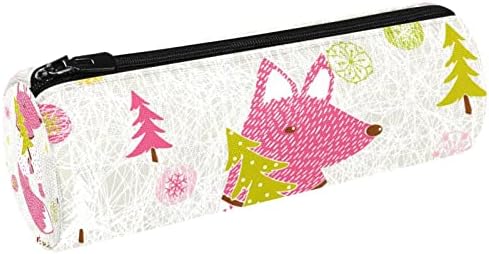 Симпатична лисица сакам Божиќен молив случај Студентска канцелариска торбичка торбичка за патент пенкало торба за козметика за училишни