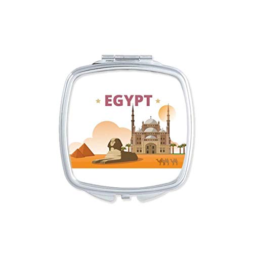 Градски пирад сфинкс Египет огледало преносен компактен џеб шминка двострано стакло