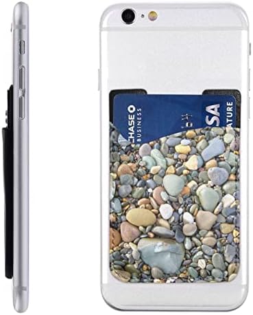 Сопственик на картичка за картички Pretty Stones, PU Faire само-лепете ја лична карта за кредитна картичка за 2,4x3,5 инчен паметен телефон