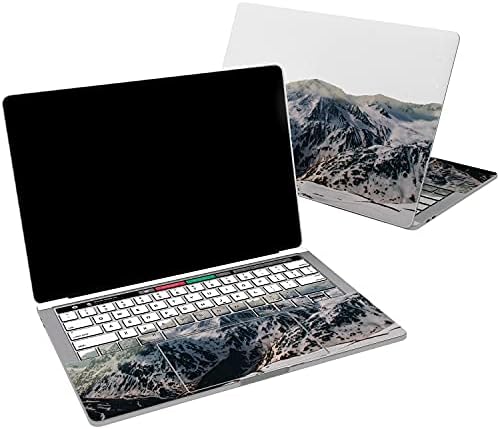 Lex Altern Vinyl Skin компатибилен со MacBook Air 13 Inch Mac Pro 16 Retina 15 12 2020 2019 2018 Snow Capped Mountain Range Sunrise Aerial View Laptop Laptop Cover тастатура за налепница налепница на налепница