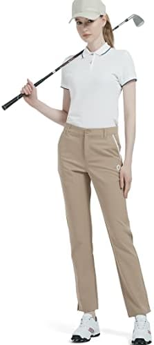Lesmart женски панталони голф за голф лесен дише за дишење брза работа дами голф панталони со џебови