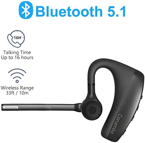 КОНАМБО K10C BLUETOOTH слушалки V5.1, безжична слушалка со CVC8.0 Двојна микрофон откажување на слушалките за растителни средства