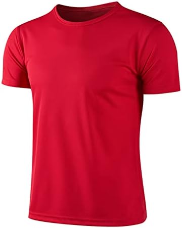 Hansber Kids Boys Basic Брзо сув кратки ракави маици Атлетски трчање маички спортови со должина на активен активен облека за атмосфера