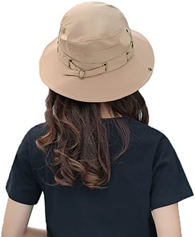 UPF 50 BOONIE SUN ШАТ Широк кофа капа за риболов со преклопување на риболов капа УВ заштита што дише сонце капа за мажи жени