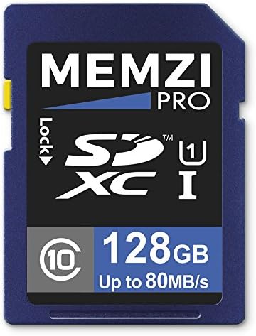 MEMZI PRO 128gb Класа 10 80MB/s Sdxc Мемориска Картичка За Никон Coolpix S3400, S3300, S3200, S2900, S2800, S2750, S2700, S2600, S33, S32, S31, S30 Дигитални Камери
