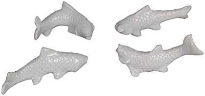 Делови за замена на мебел од 4 парчиња керамички риби, бели
