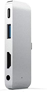CUJUX USB ТИП - C Мобилен Про Центар Адаптер СО USB-C Pd Полнење USB 3.0 &засилувач; 3.5 мм Слушалки Приклучок Таблет Центар