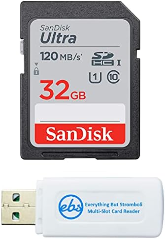 Sandisk SDXC Ултра 64GB Мемориска Картичка За Камера Panasonic Lumix Работи СО DC-S1, DC-G9, DC-GX9, DMC-G85, DMC-G80 Пакет Со