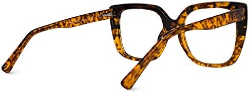Зелол Стилски Преголеми Квадратни Сини Светлосни Очила За Блокирање Компјутерски Игри Очила За Жени Бренда ЗОП02126 - 16 Килибар