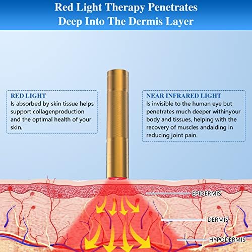 Уред за терапија со црвена светлина, стапче за инфрацрвена и црвена светлина за тело, олеснување на болката, мускули, зглобови, длабоко ткиво,