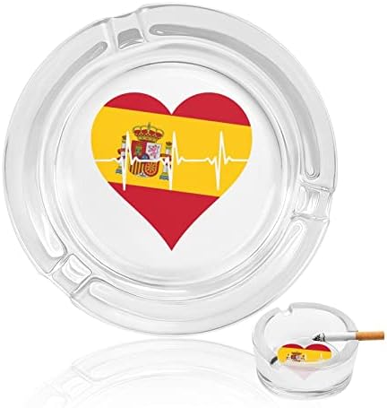 Loveубов Шпанија стакло од срцев удар на срцето за цигари околу фиоки за пепел за домашна канцеларија и ресторани