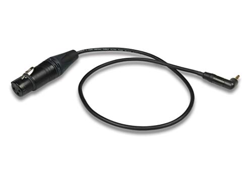 Peaklite PL-C07 3-PIN XLR женски до 3,5 mm кабел за приклучок со десен агол 18 , микрофон кабел за DSLR, камера без огледала, MKE600,