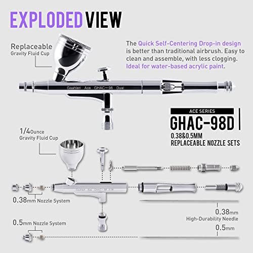 Gaahleri ​​Airbrush Gun Ghac-98d & Airbrush Paint 16 бои