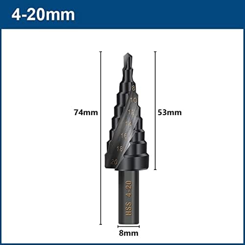 ZTHOME чекор вежба бит метална вежба 4-12/20/32mm 6-30mm кобалт чекор-конус за дупчење бит дрво/метална дупка за дупчење 1 парчиња 1 парчиња