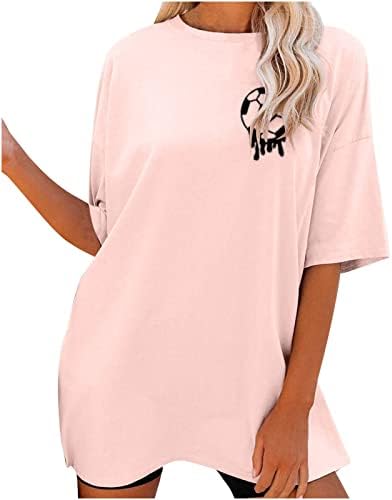 Tunuskat Преголеми кошули за жени бејзбол мама графички маички летни обични спортски салата маички печатени лабава симпатична