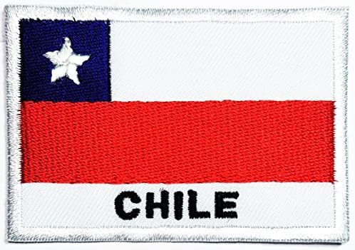 Чиле Знаме Закрпи Во Собата. Знаме На Националната Земја На Чиле Извезено Железо На Лепенки НАЛЕПНИЦИ САМОСТОЈНА Декорација Поправка