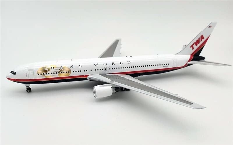 Inflate 200 TWA за Boeing 767-3Q8/ER N634TW со Stand Limited Edition 1/200 Diecast Aircraft претходно изграден модел