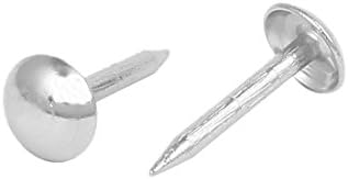 Аексит домашен мебел нокти, завртки и сврзувачки елементи за реновирање на палецот на ноктите, сребрена тон 6мм x орев и завртки поставуваат 14мм 100 парчиња