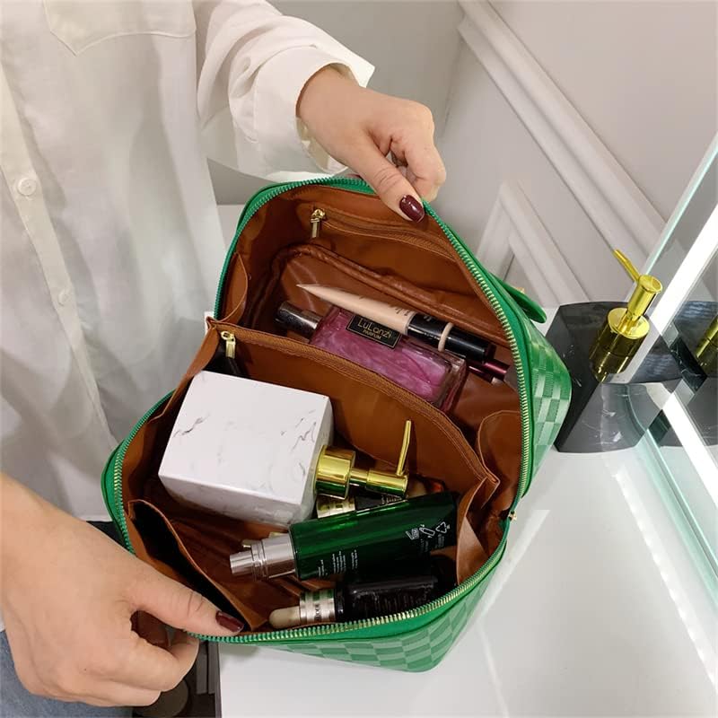 XLXLbb Пренослив Стп Козметичка Торба За Патување Со Голем Капацитет, Торба За Организатор На Тоалети За Шминка Козметика За Нега На