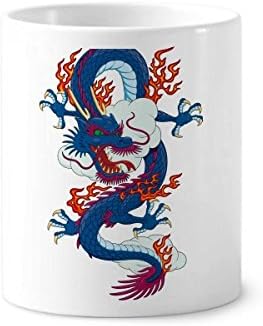 Кинески кинески змеј Облак образец за заби држач за пенкало кригла керамички штанд -молив чаша