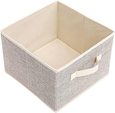 Арнуер неткаен кутија за складирање, кутија за складирање ткаенини од типот на фиока, квадратни непокриени работи за складирање на алишта организациона кутија беж