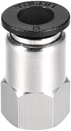 uxcell Притисни За Поврзување Цевка Фитинг Адаптер 8mm Цевка ОД X 1 / 8NPT Женски Директно Пневматски Приклучок Цевка Фитинг