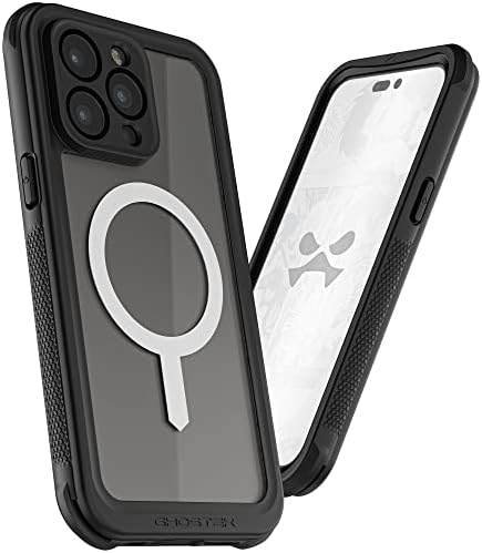 Духек НАУТИЧКИ Водоотпорен Iphone 14 Pro Max Случај Со Клип За Појас, Заштитник На Екранот и Магнет MagSafe Цврста Тешка Заштита