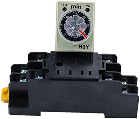 Инфри H3Y-2 AC 220V тајмер за одложување на времето за време на времето 0-30 минути со база