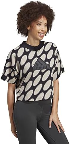 Adidasенска женска маримак идна маица со 3 ленти со 3 ленти