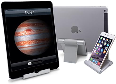 Преносен преносен алуминиумски штанд со мулти-агол за iPhone, iPad, Samsung Galaxy/Tab, Google Nexus, HTC, LG, Nokia Lumia, OnePlus и