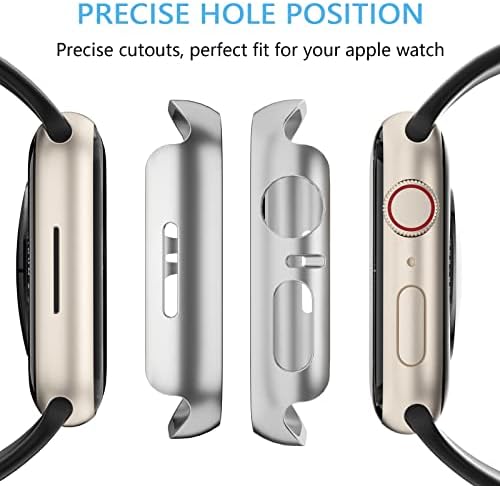 [3 пакет] Заштитник на екранот за приватност за Apple Watch SE/SE/6/5/4 44mm, тврд компјутер ултра-тенок случај со вграден анти-пиперски