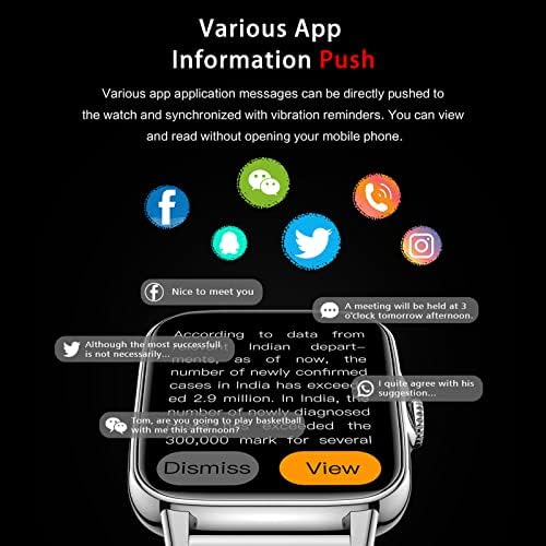 Паметен Часовник за iOS Android, Мултифункционален Здравствен Мониторинг Долг Режим на Подготвеност 1,92 инчен Паметен Часовник