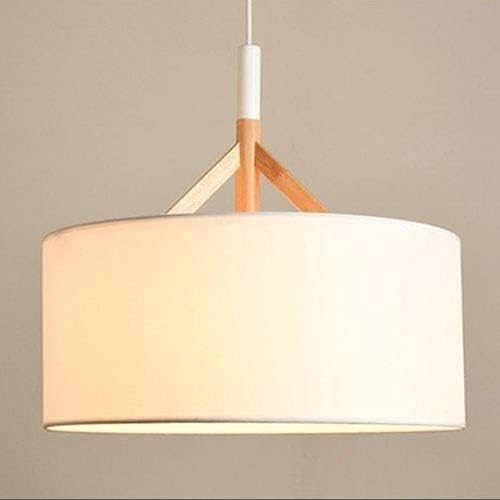 Силна издржлива европска модерна ткаенина за едноставност Е27 Врска светло бела тапана лустер спална соба Флеш монтирање висечка ламба домашна