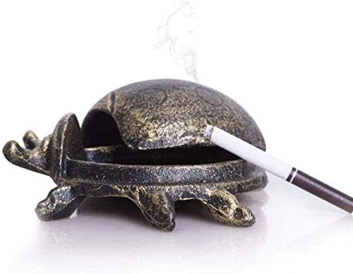 GFDJ пушење пепелник на пепелски дизајн пепелник за гроздобер складирање табела на табела со леано железо клуч за женски сопругот татко татко