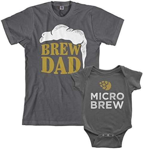 ThreadRock Brew Dad & Micro Brew Bodysuit и Men's Mairt Mirting Set (Бебе: