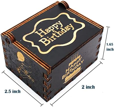 12 -та среќна роденденска музичка кутија - Подарок за музички кутии со рачно дрвени кутии за 12 -то момче или девојче, пријатели, пријатели, ќерка,