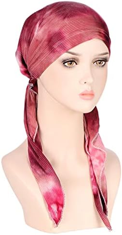 Женски случајни цветни печатени капаче капаче капаче за глава, муслиманска турбанска капа, слабиот капакот на главата гном бејзбол капа