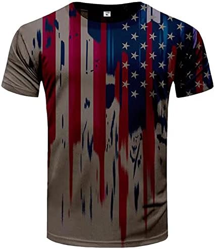 XXBR 4-ти јули Патриотска маица за мажи во САД Ден на независност, маичка за печатење на американски знами