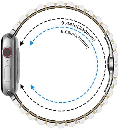 Camofit компатибилен со Apple Watch Band 38mm 40mm 41mm 42mm 44mm 45mm 49mm за жени, тенок метал, замена за замена на не'рѓосувачки